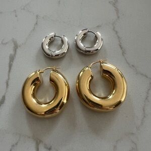 Banana Republic Aureus + Argent Large hoop Earrings